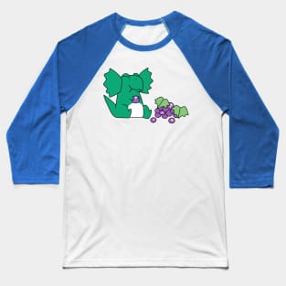 Dilophosaurus Eating Grapes Baseball T-Shirt